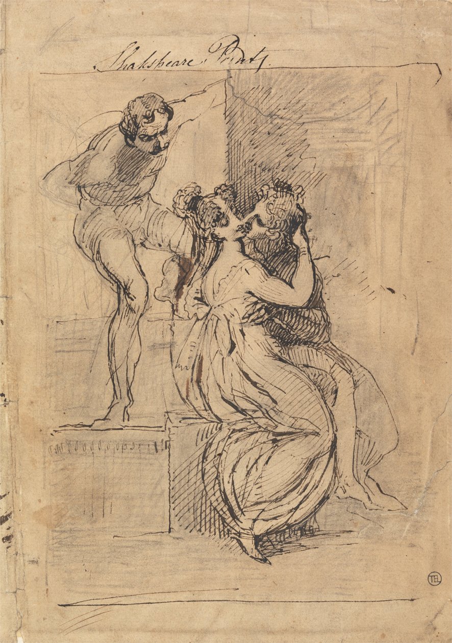 Postava nakloněná nad schody od Johann Heinrich Füssli