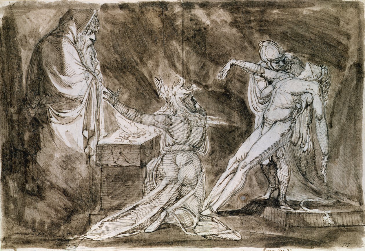 Studie pro Saula a čarodějku z Endoru od Johann Heinrich Füssli