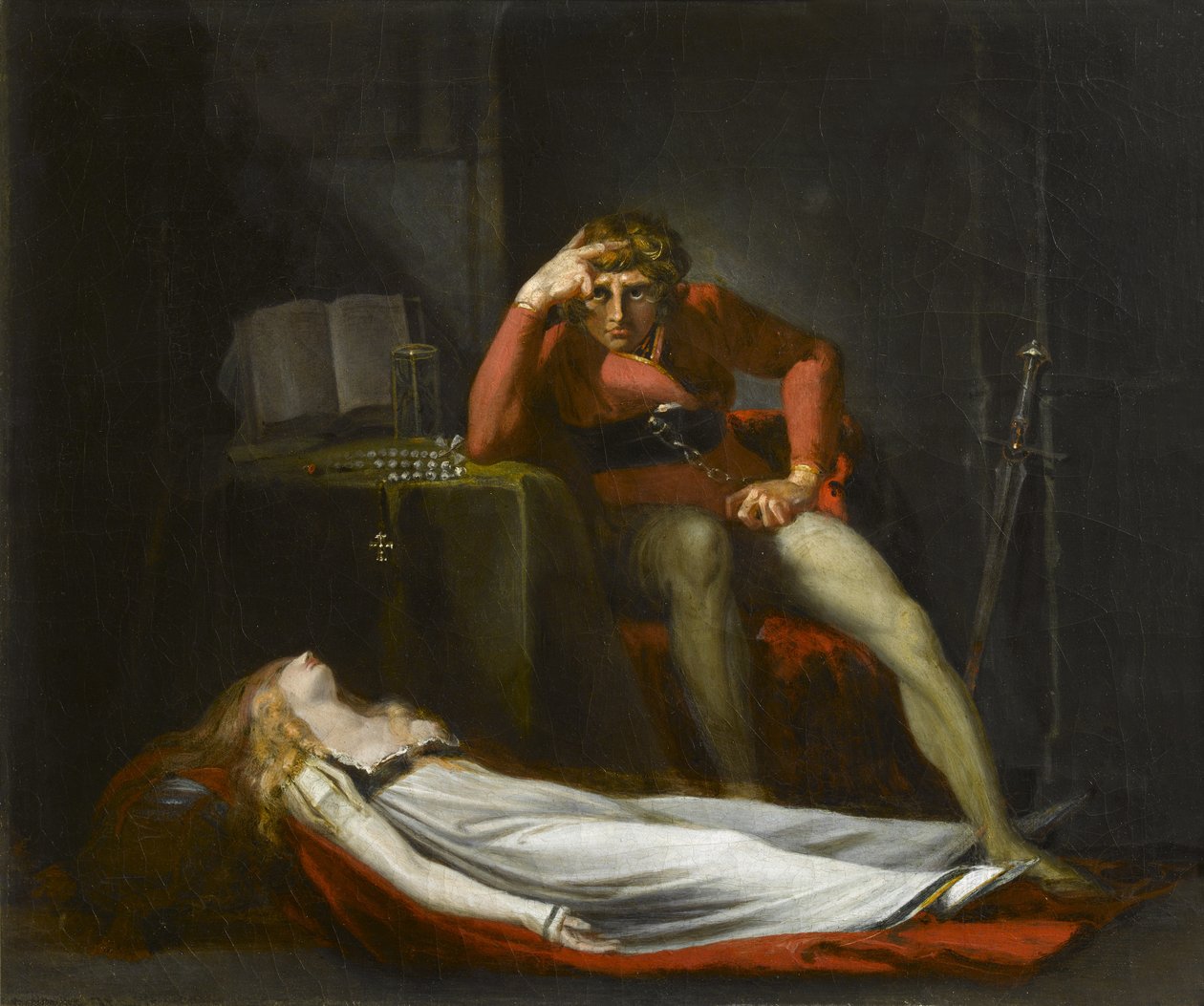 Italský dvůr nebo Ezzelier, hrabě z Ravenny dumal nad tělem Meduny, kterou zabil pro nevěru během jeho nepřítomnosti ve Svaté zemi, kolem roku 1780 od Johann Heinrich Füssli