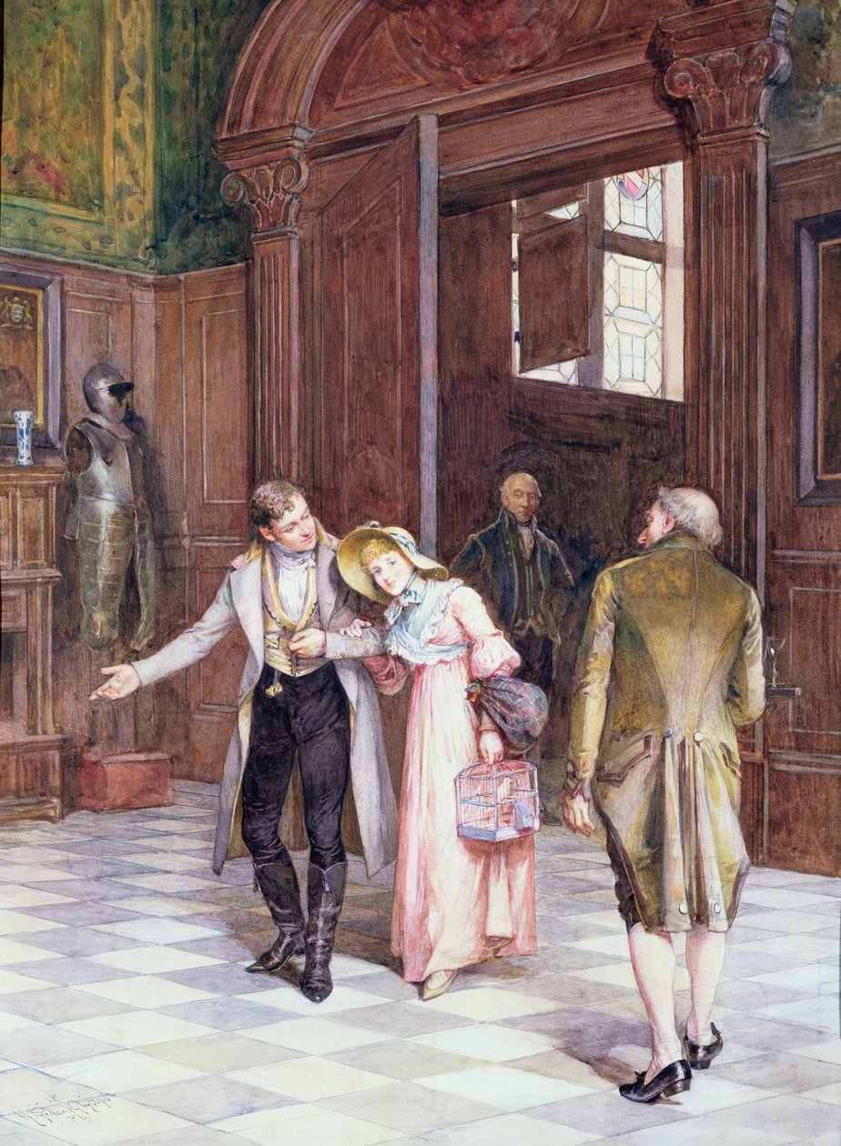 Překročení prahu, Nová nevěsta, 1886 od Henry Gillard Glindoni