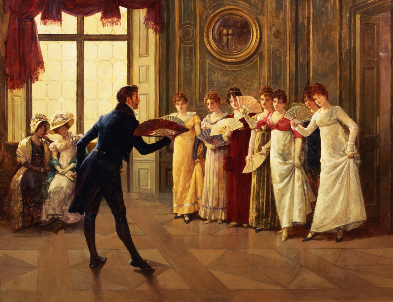 Flirtování fanoušků, 1908 od Henry Gillard Glindoni