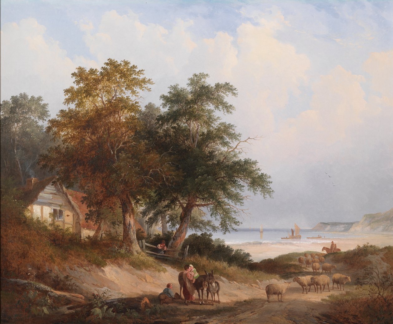 Pobřežní krajina, Isle of Wight od Edwin Henry Boddington