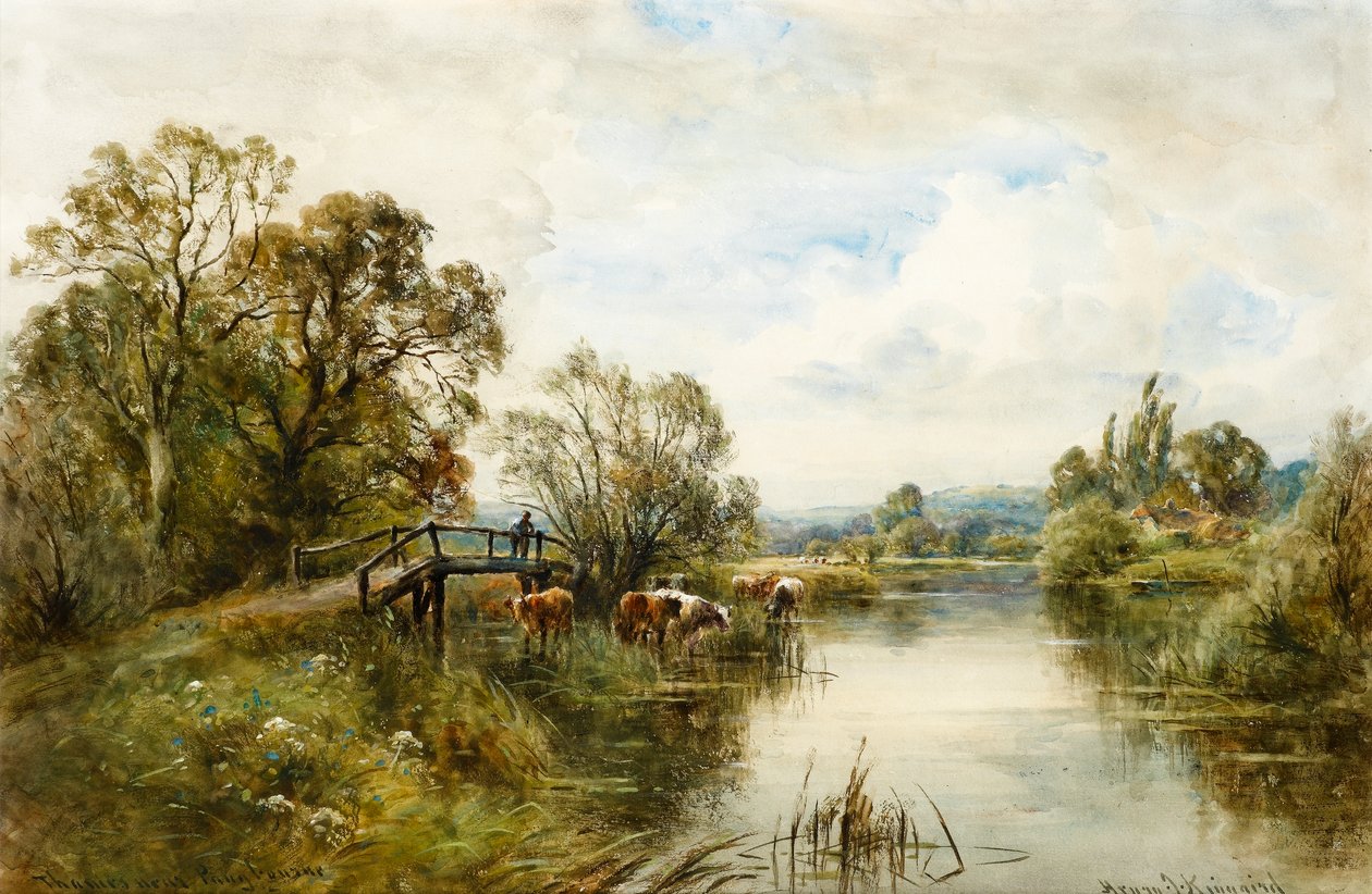 Na Temži v Pangbourne (wc na papíře) od Henry John Kinnaird
