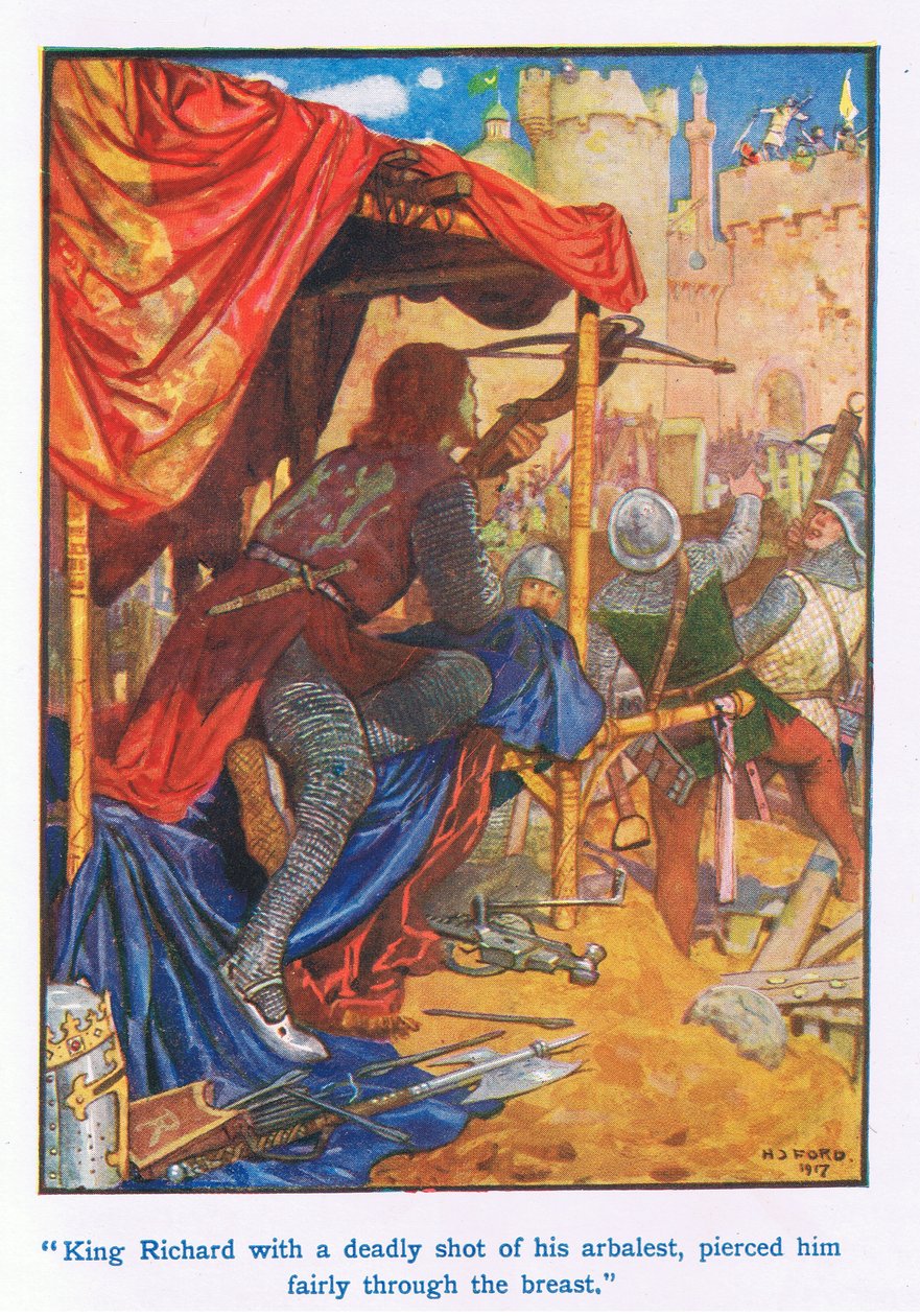 Král Richard ho smrtícím výstřelem svého arbolestu probodl pěkně přes prsa od Henry Justice Ford