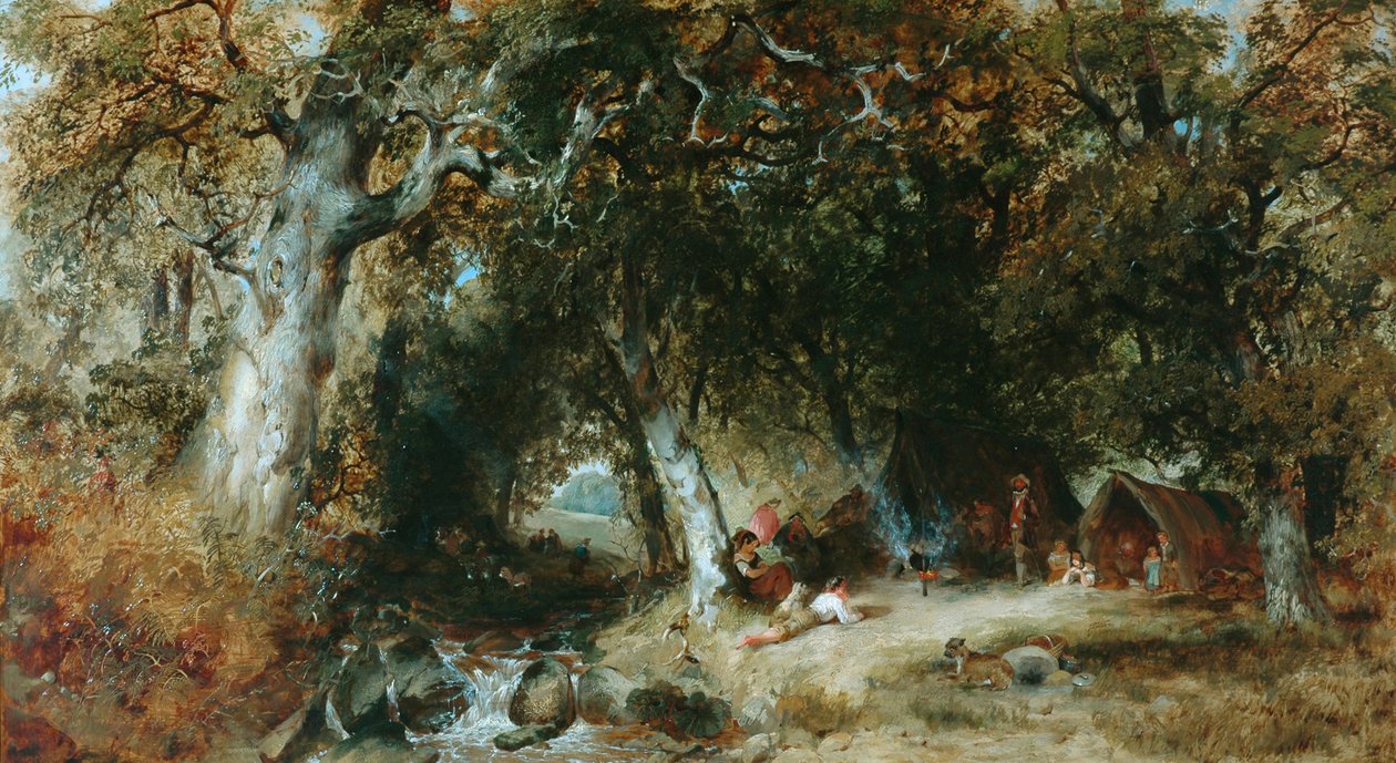 Cikánský tábor od Henry Jutsum
