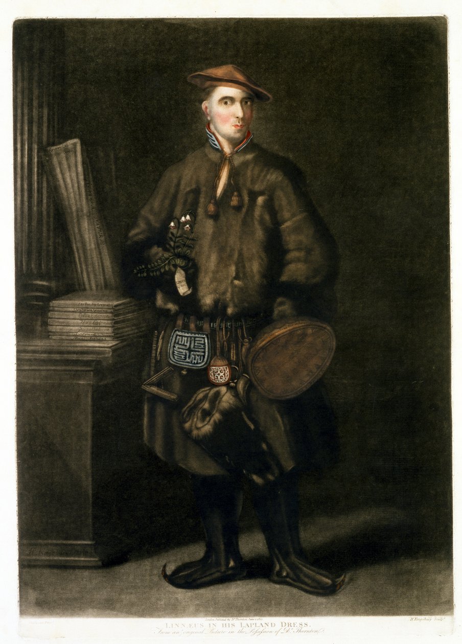Carolus Linnaeus, v laponských šatech, hospoda. 1805 od Henry Kingsbury