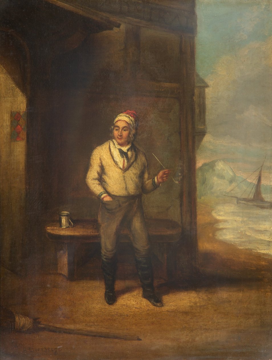 Enjoying a Pipe, c.1820-32 od Henry Liverseege