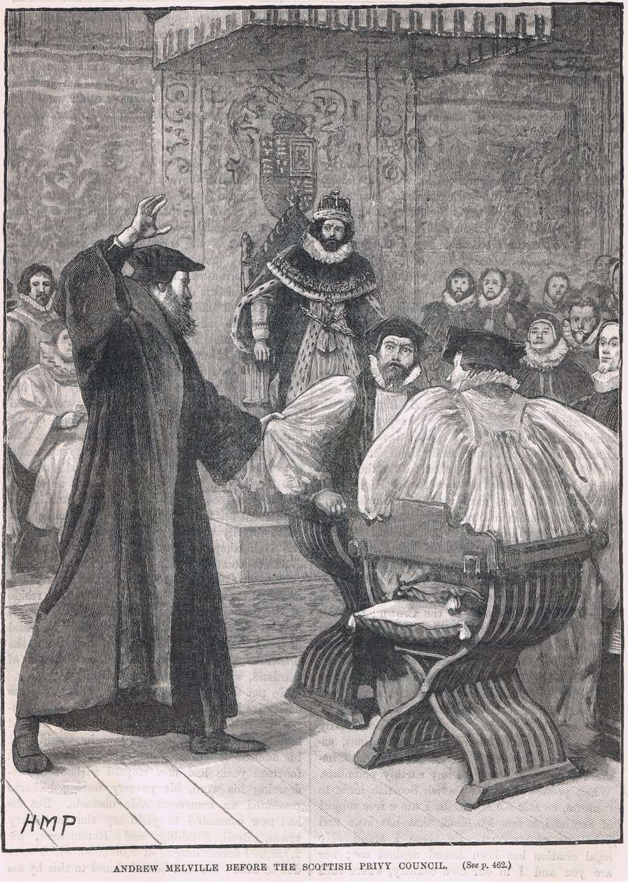 Andrew Melville před skotskou tajnou radou 1605 od Henry Marriott Paget