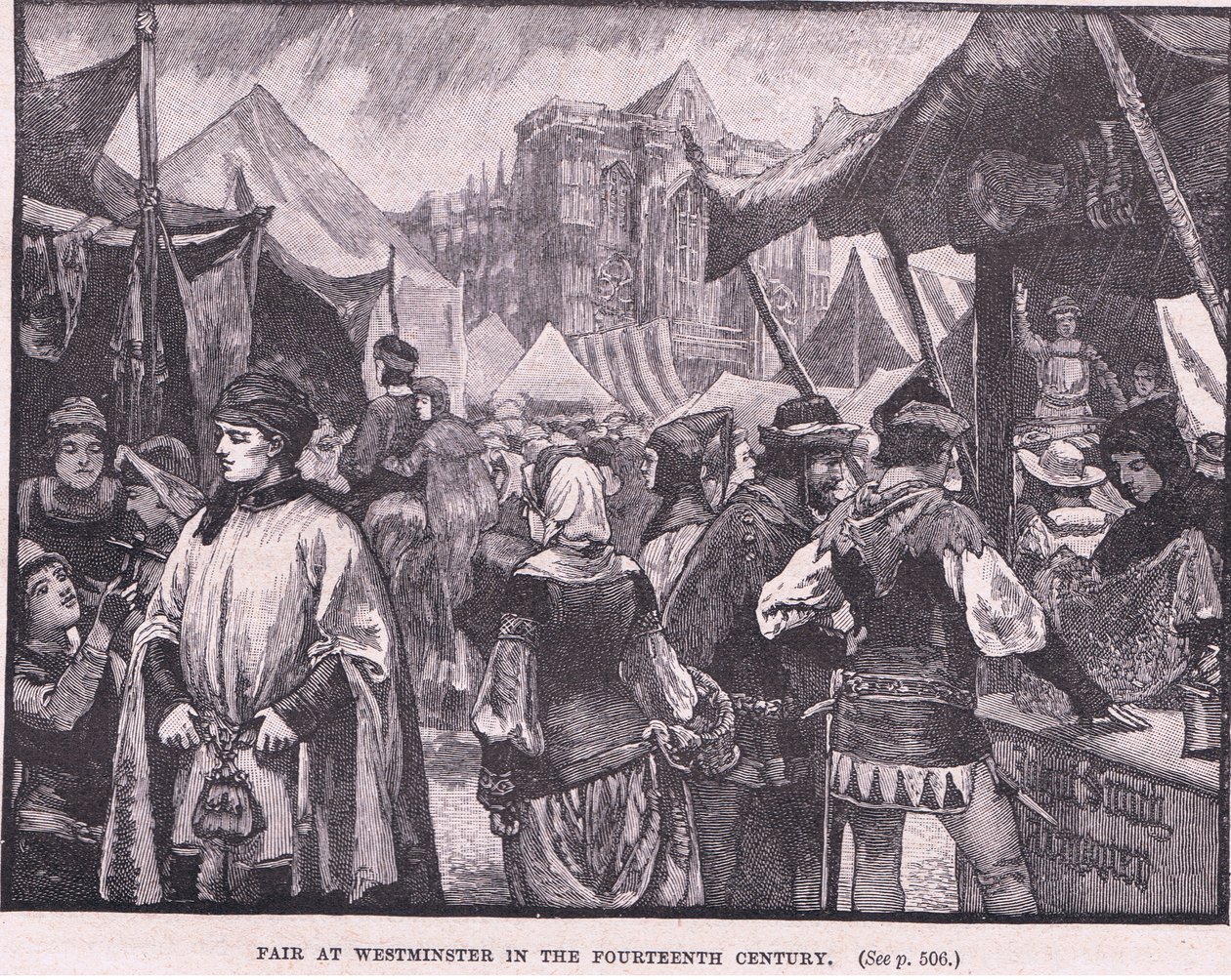 Veletrh ve Westminsteru ve čtrnáctém století od Henry Marriott Paget