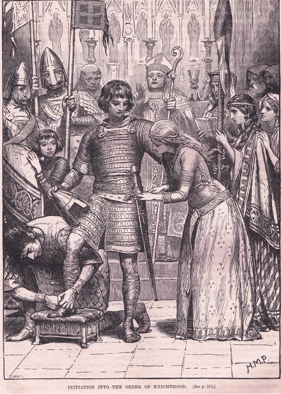 Zasvěcení do rytířského řádu kolem roku 1085 našeho letopočtu od Henry Marriott Paget