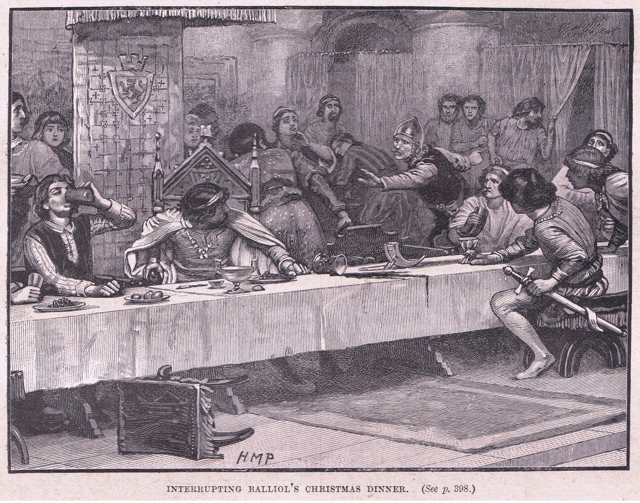 Přerušení Balliolské vánoční večeře 1332 AD od Henry Marriott Paget
