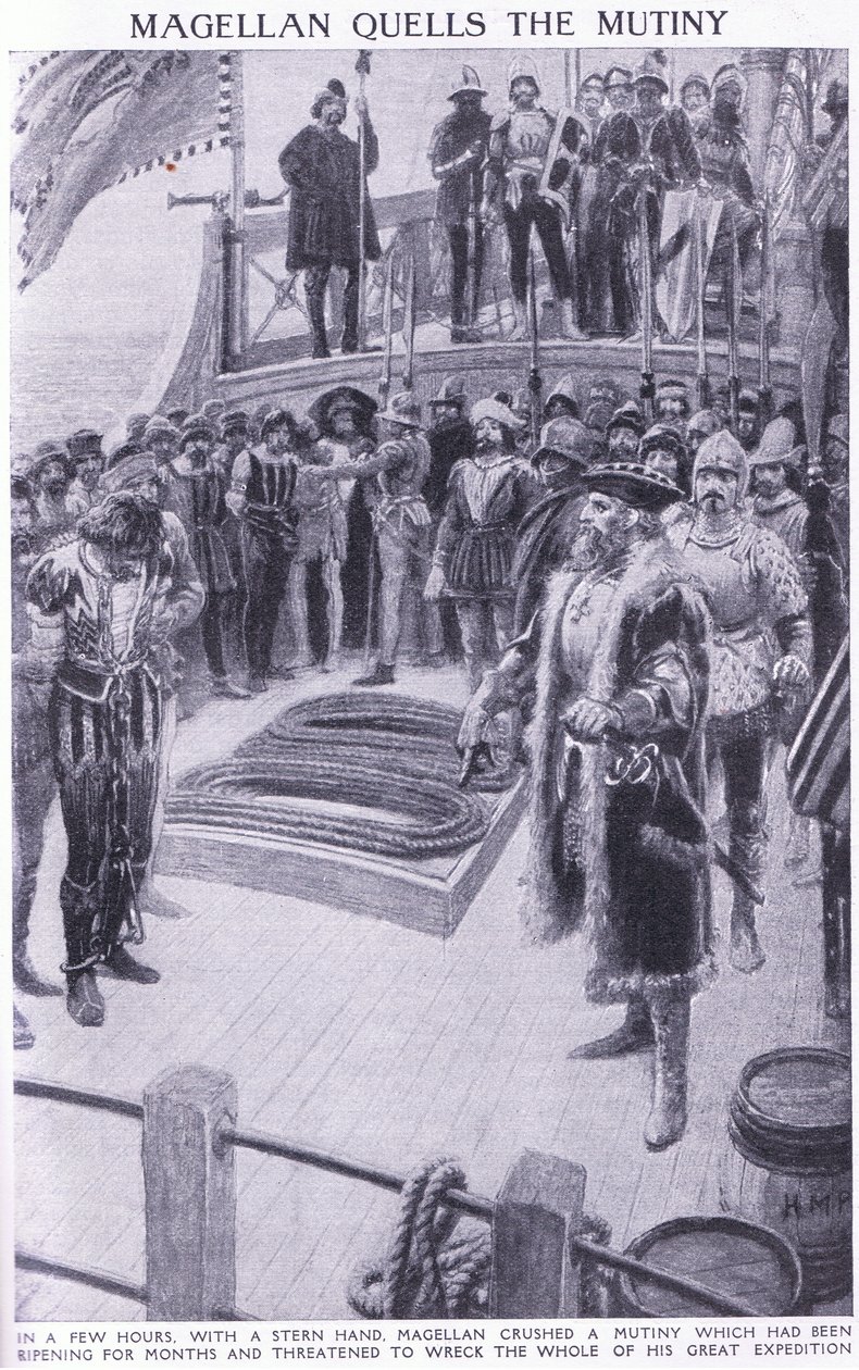 Magellan potlačuje vzpouru od Henry Marriott Paget