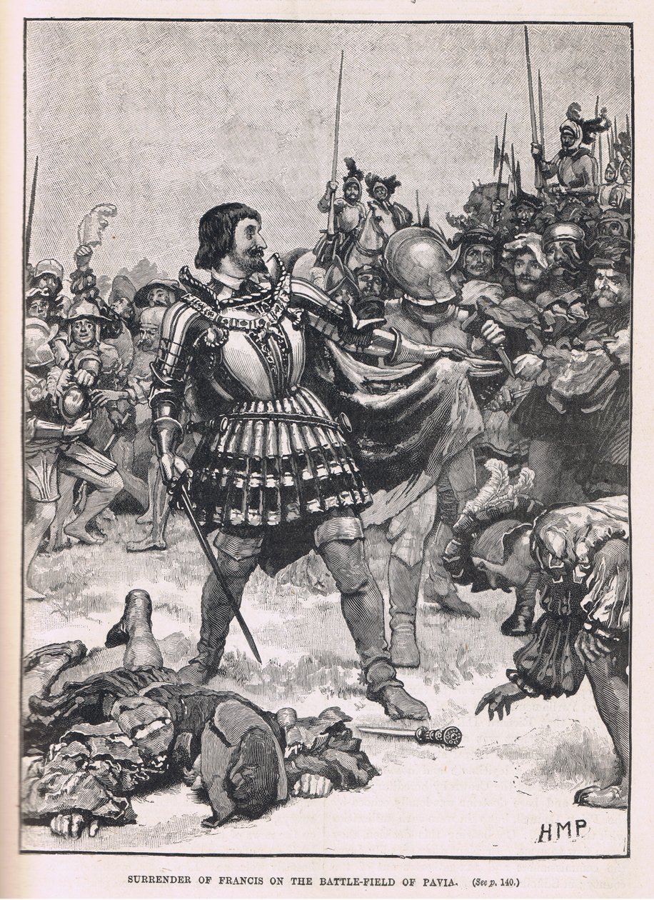 Františkova kapitulace na bojišti v Pavii 1525 od Henry Marriott Paget