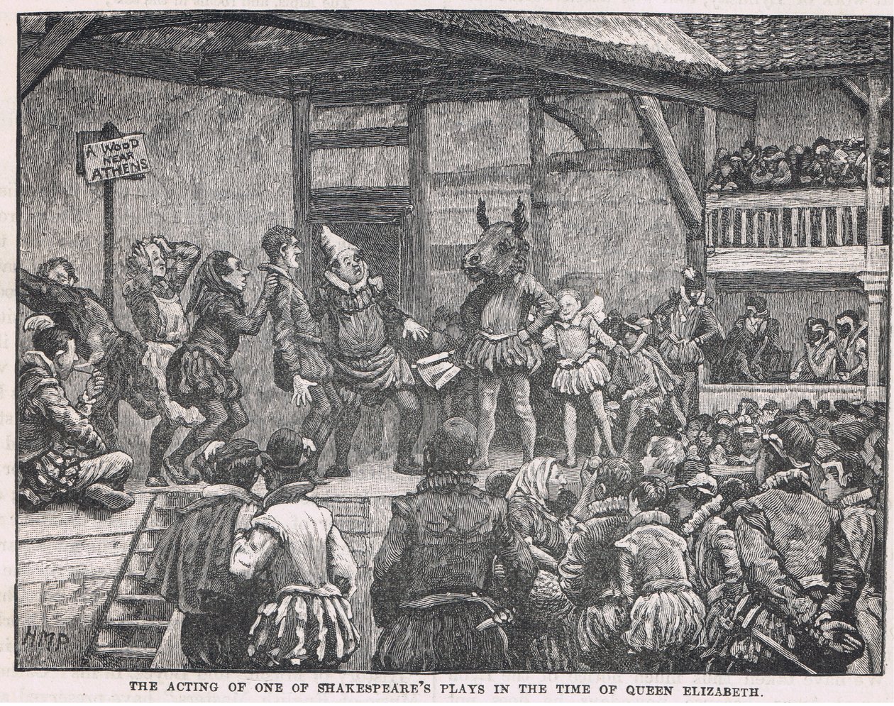 Herectví jedné ze Shakespearových her v době Alžběty I od Henry Marriott Paget