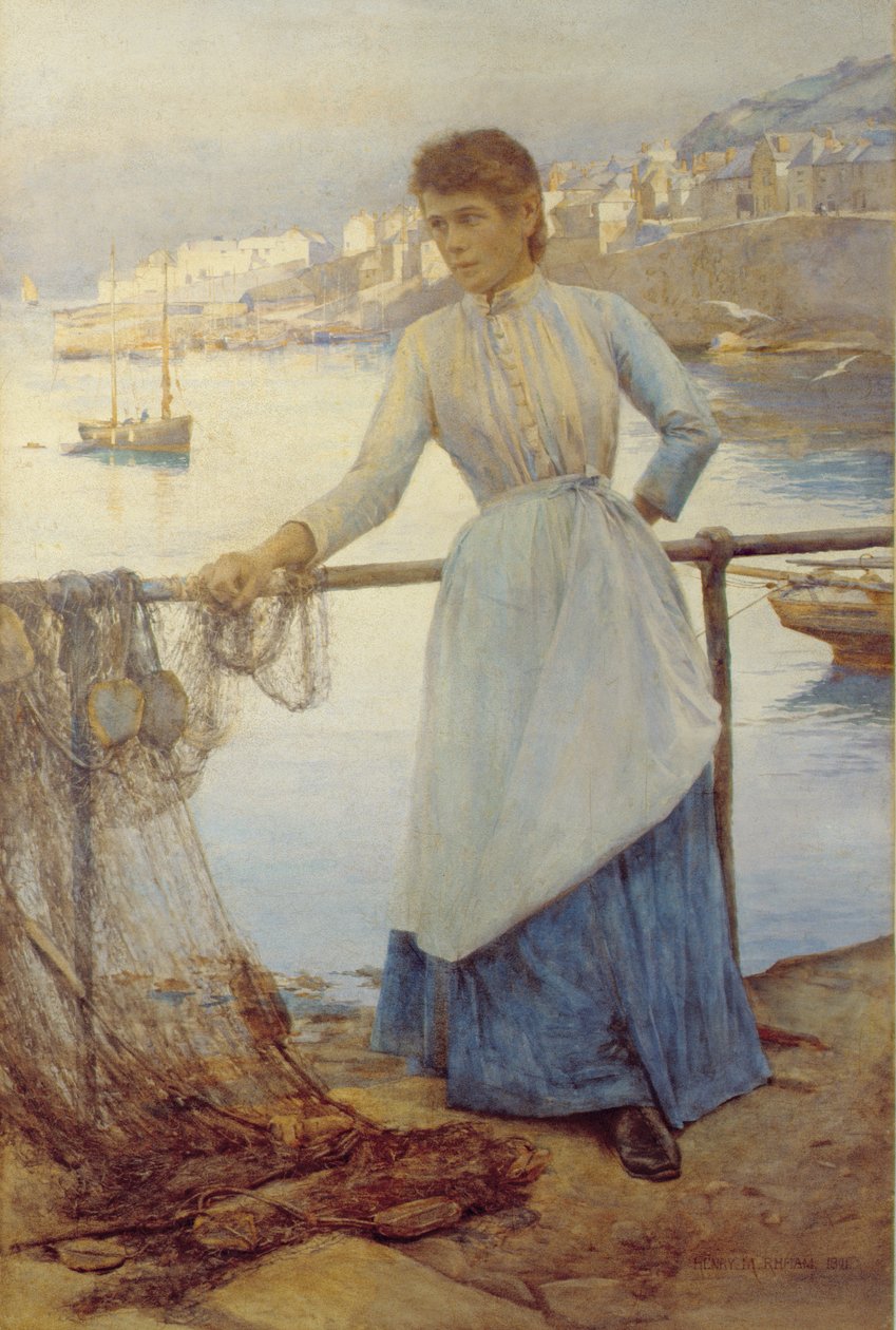 Dívka v modrém od Henry Meynell Rheam