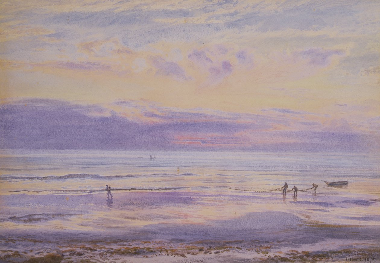 Klidný večer – Tide Down, 1875 od Henry Moore