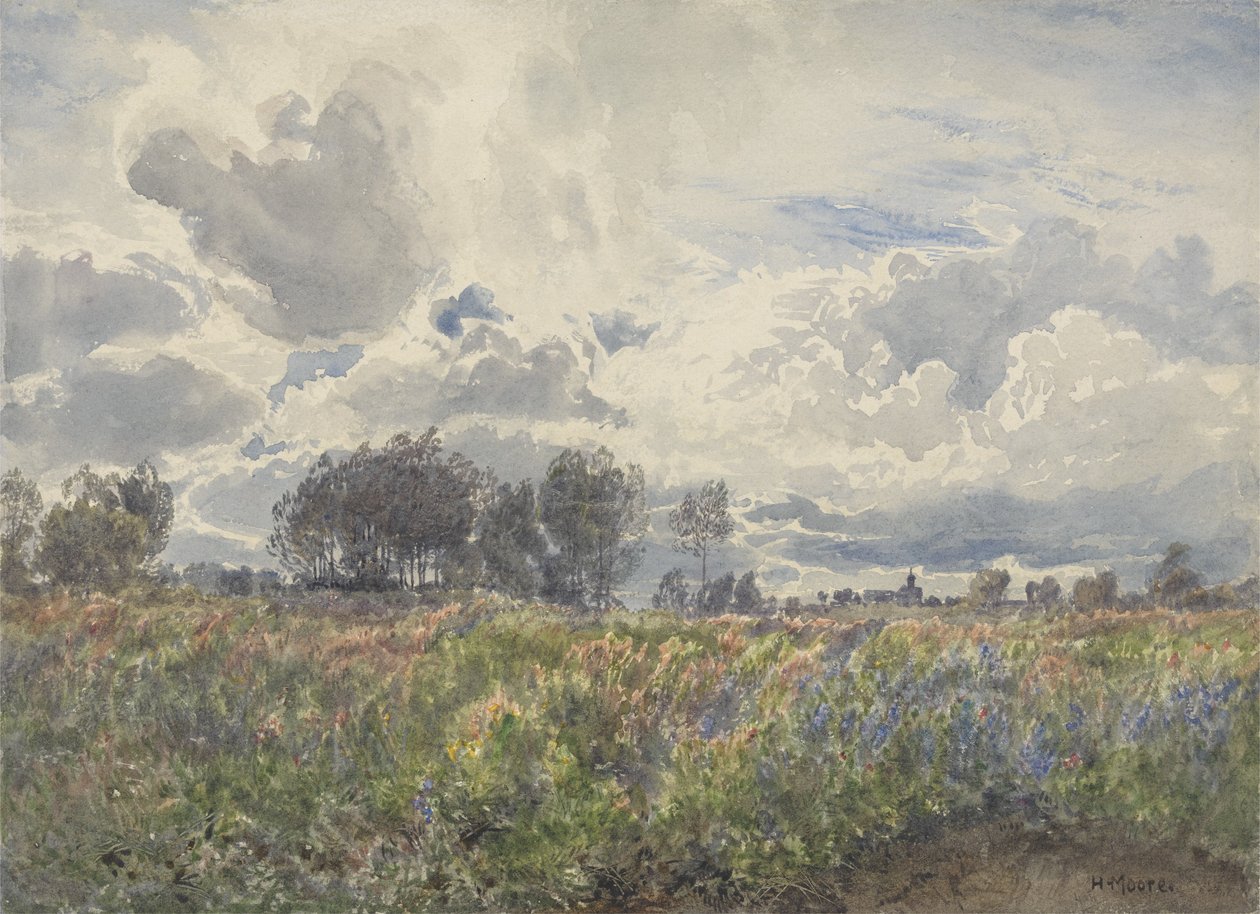 Showery June, Pikardie, kolem roku 1870 od Henry Moore
