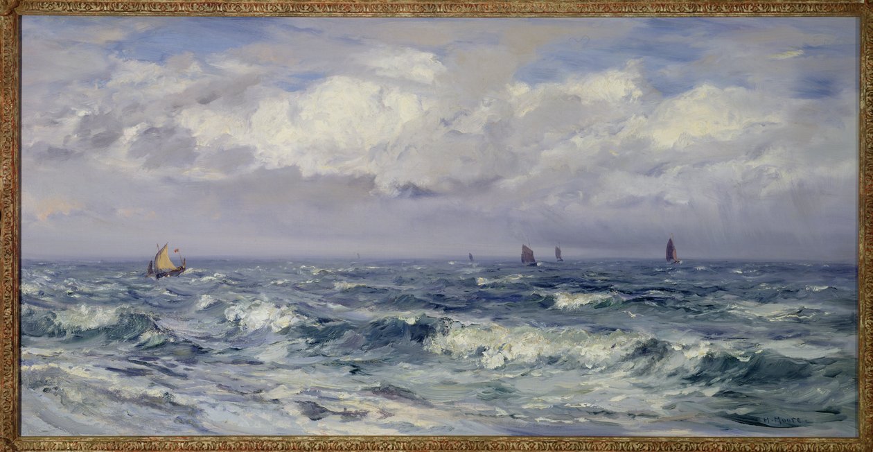 Počasí Squally, jižní pobřeží od Henry Moore