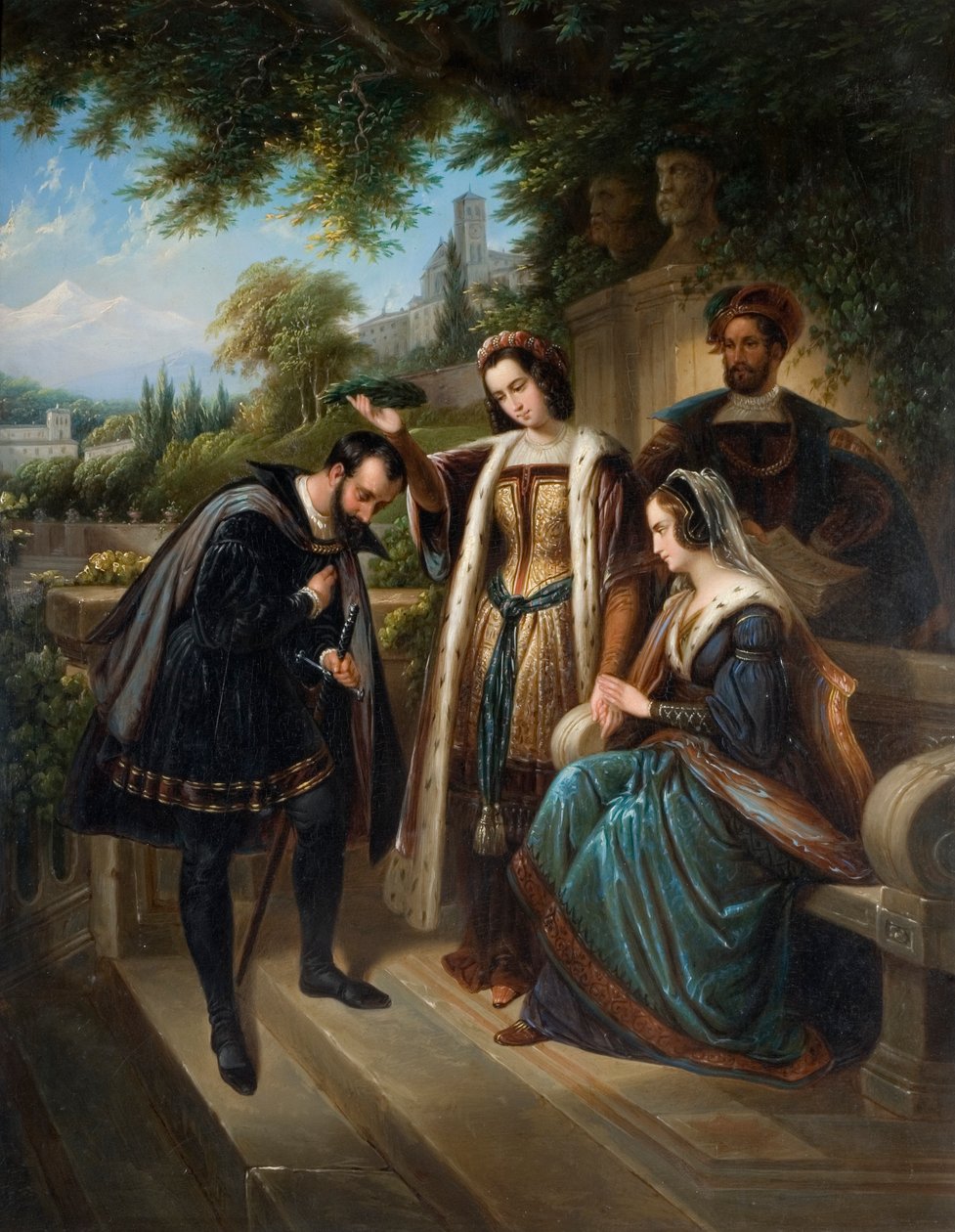 Královna Isabella a Kolumbus od Henry Nelson O