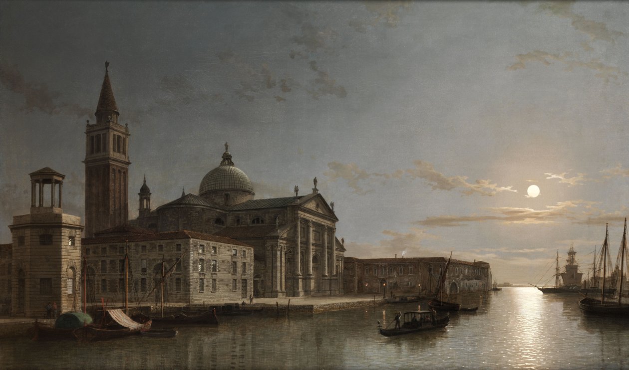 Benátky se San Giorgio Maggiore za svitu měsíce od Henry Pether
