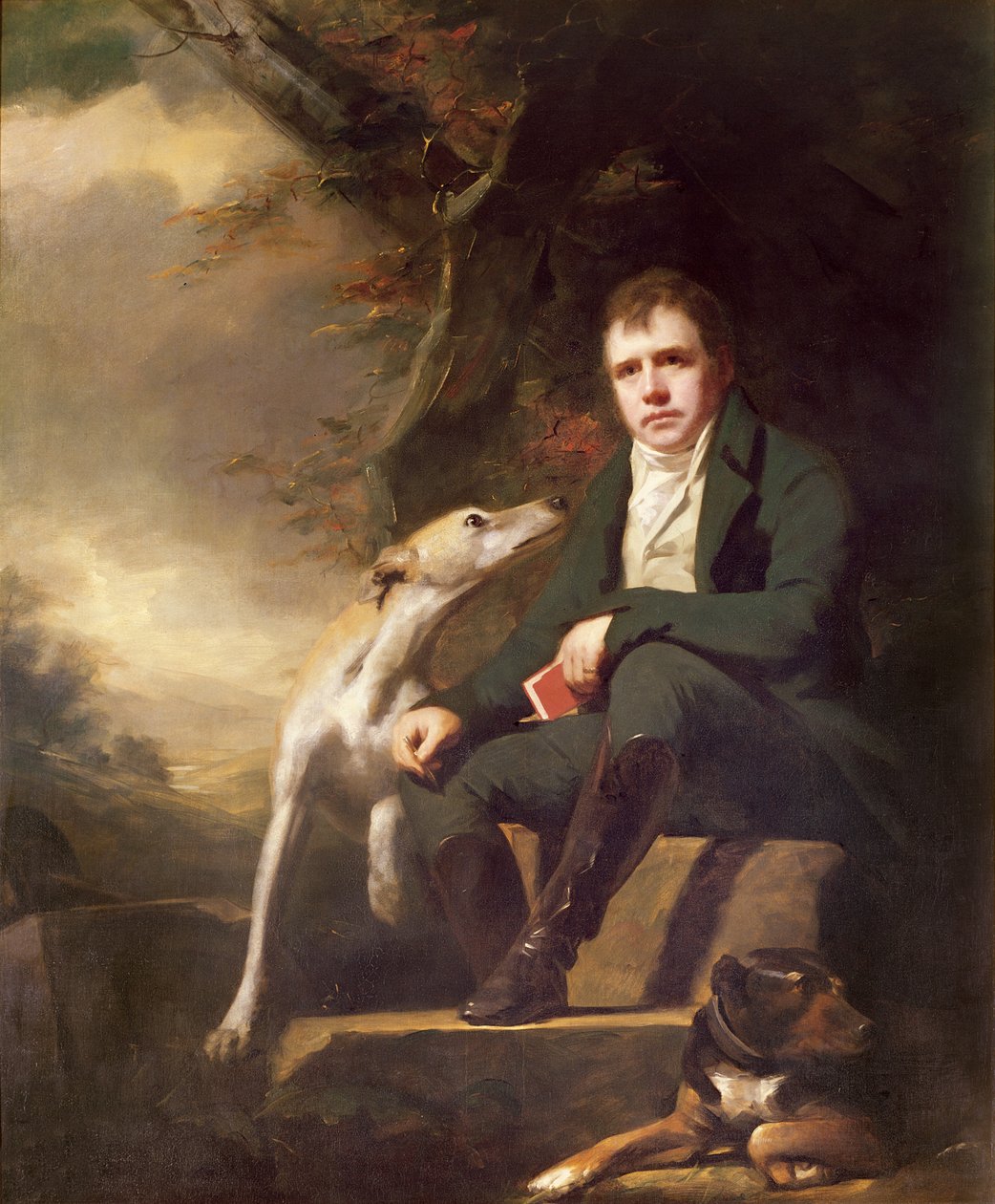 Portrét sira Waltera Scotta a jeho psů od Henry Raeburn