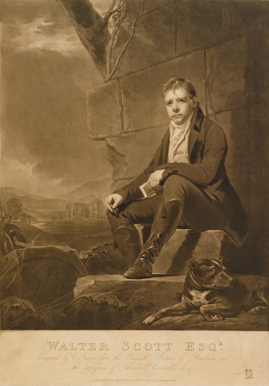 Sir Walter Scott, vyrytý Charles Turner, 1810 od Henry Raeburn