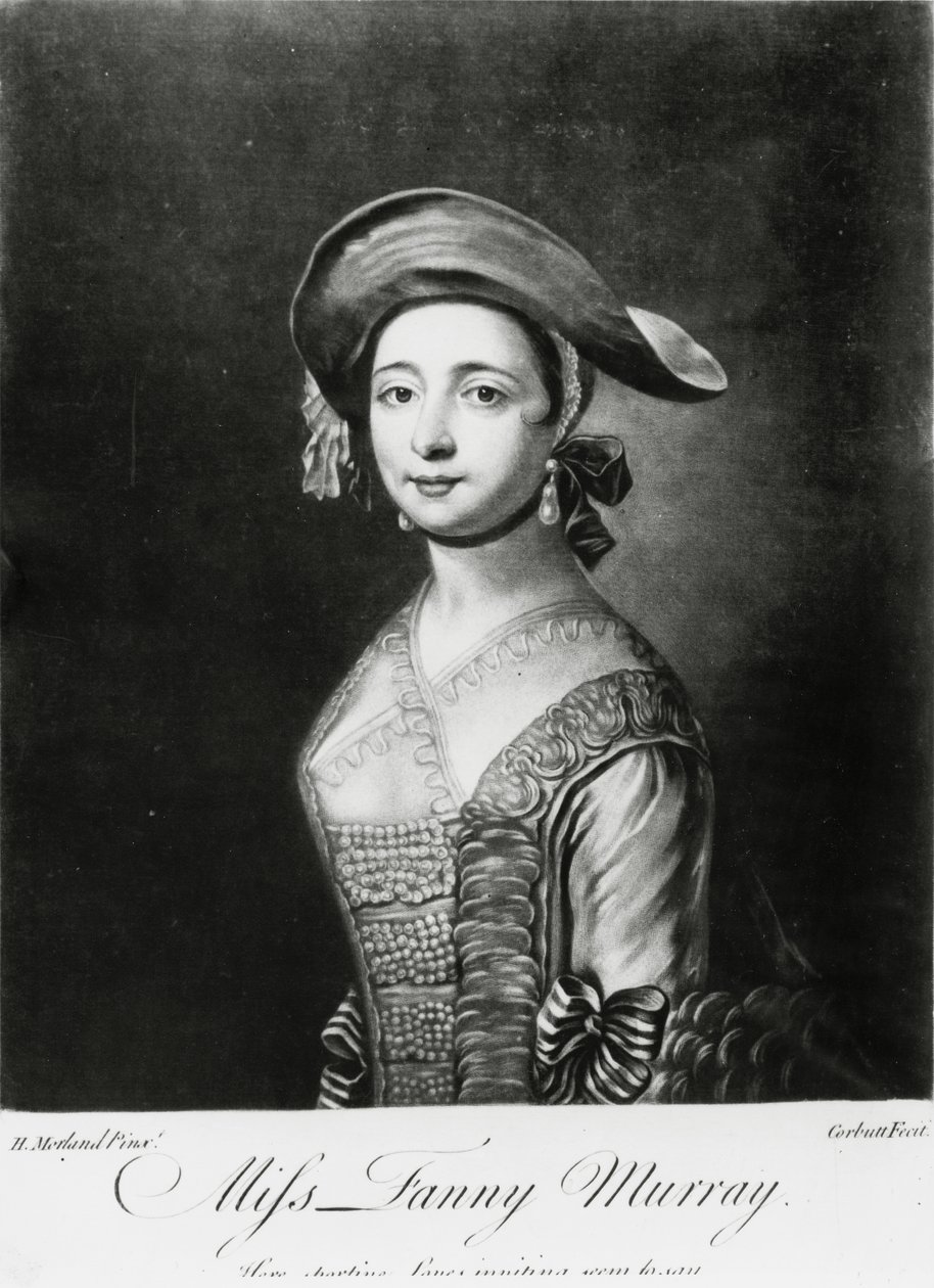 Slečna Fanny Murray, vyryto Corbuttem (mezzotinta) od Henry Robert Morland