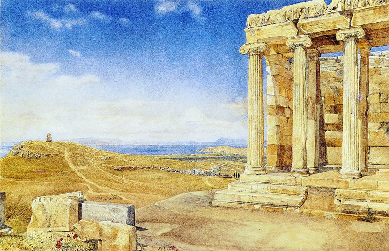 Chrám Athény Niké, Akropole, Atény, 1893 od Henry Roderick Newman