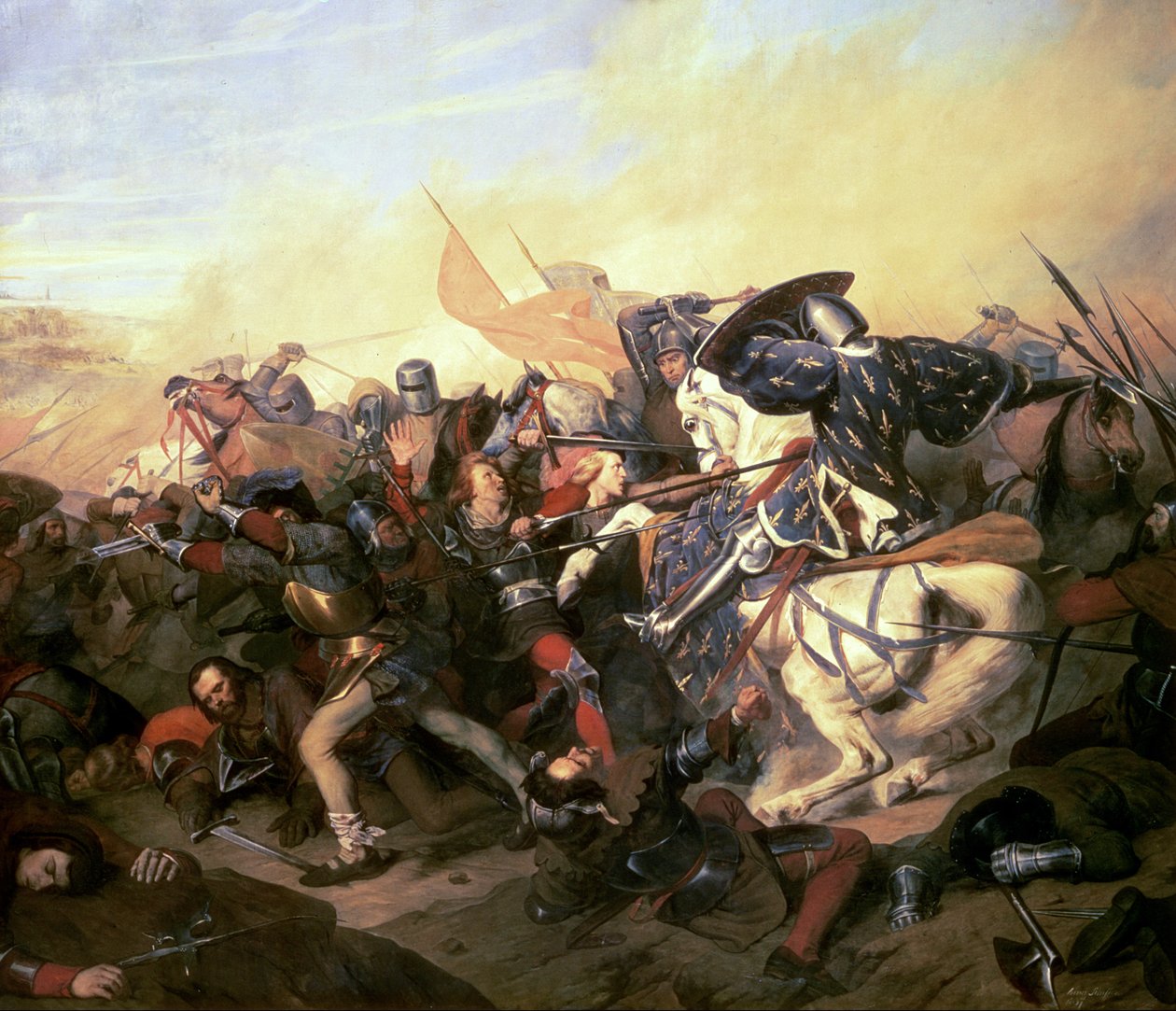 Bitva u Casselu 23. srpna 1328 od Henry Scheffer