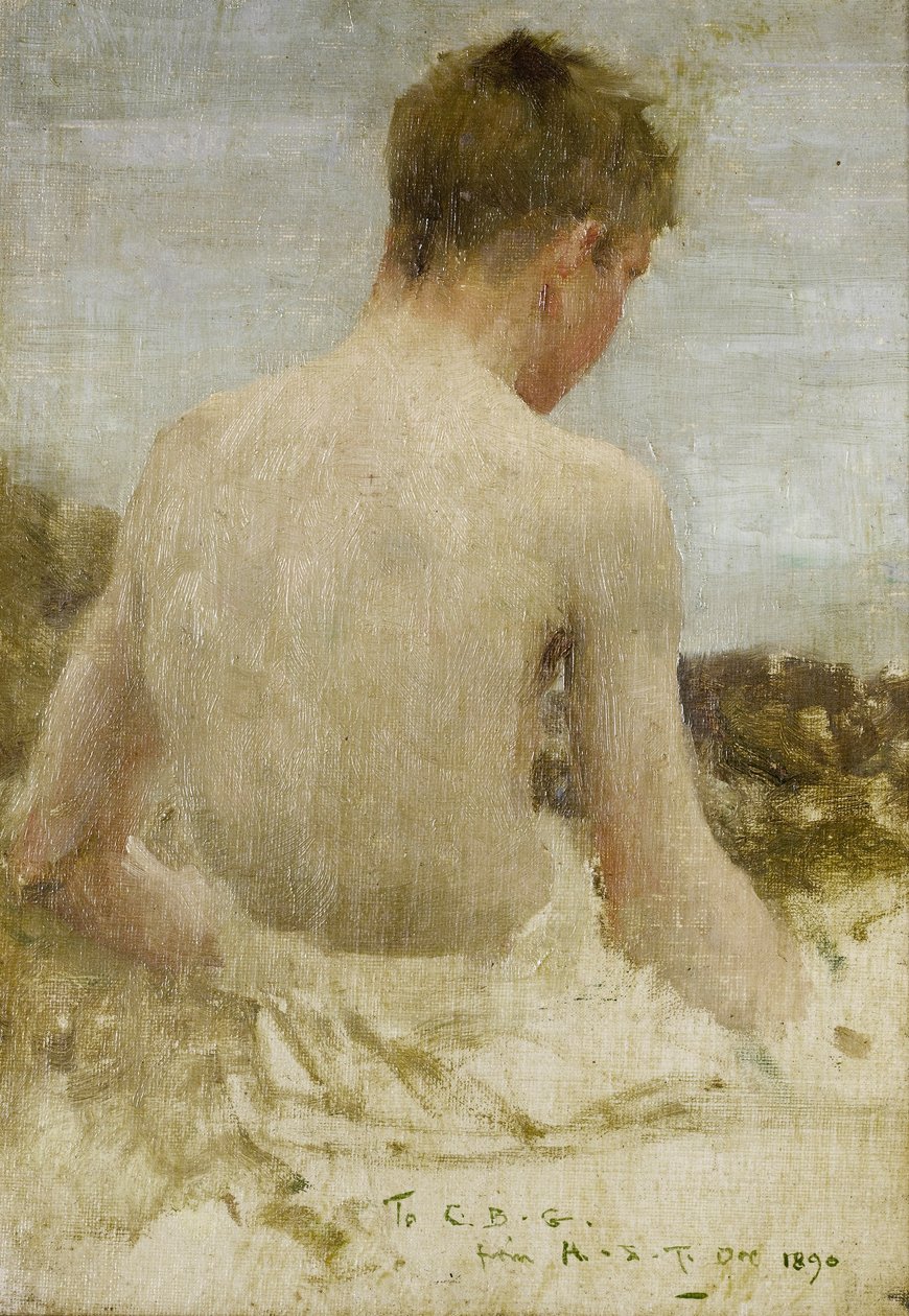 Zadní strana chlapce batherna od Henry Scott Tuke
