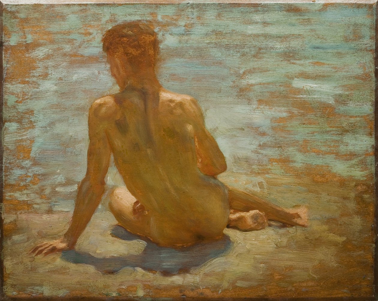 Skica mladého aktu (studie k ranní nádheře), asi 1921 od Henry Scott Tuke