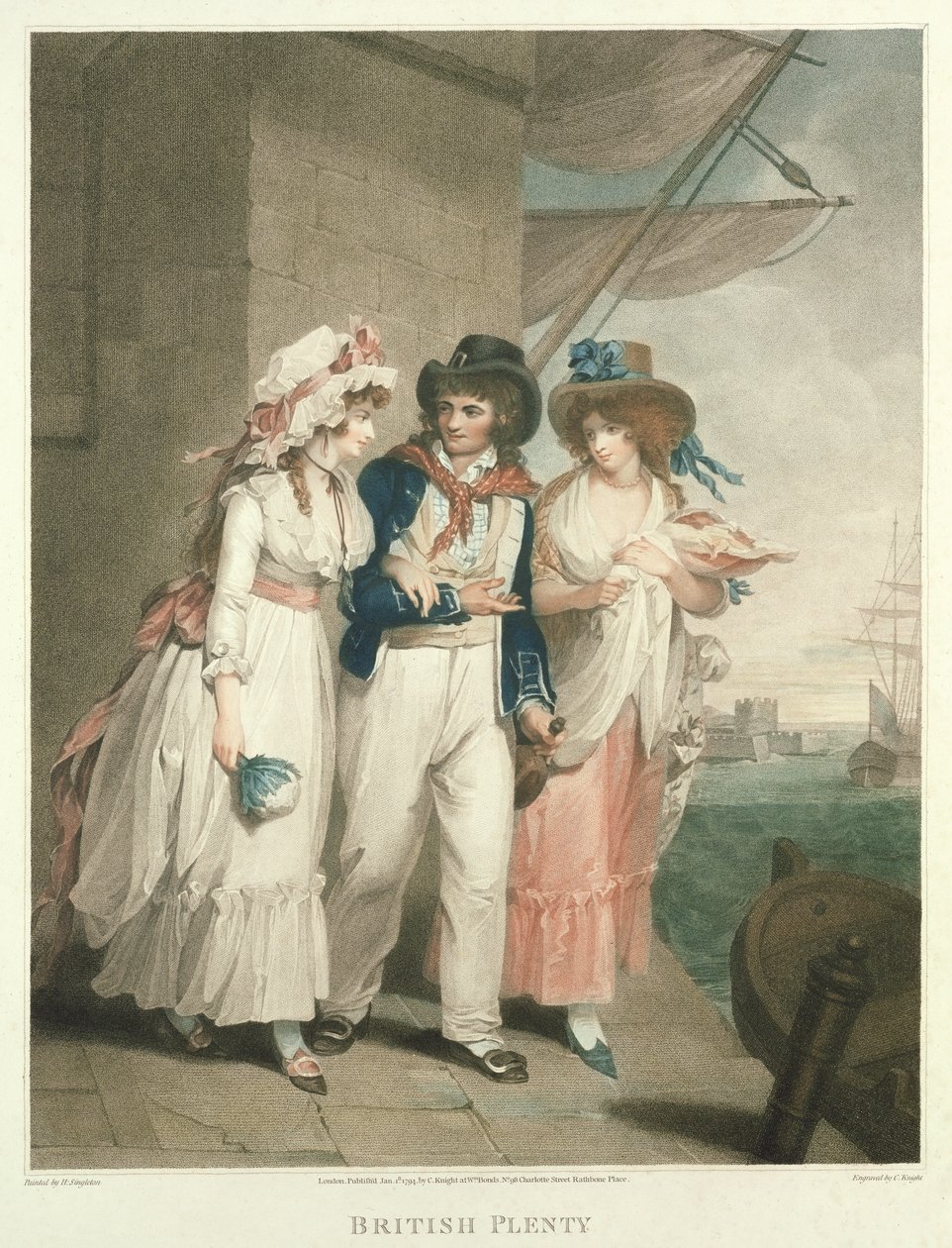 British Plenty, ryté a hospodské. od Charlese Knighta (1743-c.1826), 1794 (teplikovaná rytina) (pár 125541) od Henry Singleton