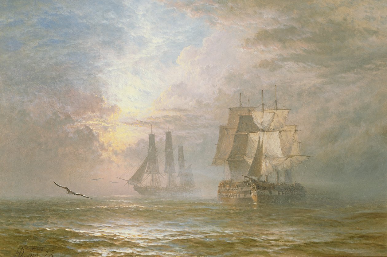 Válečníci na kotvě, 1873 od Henry Dawson
