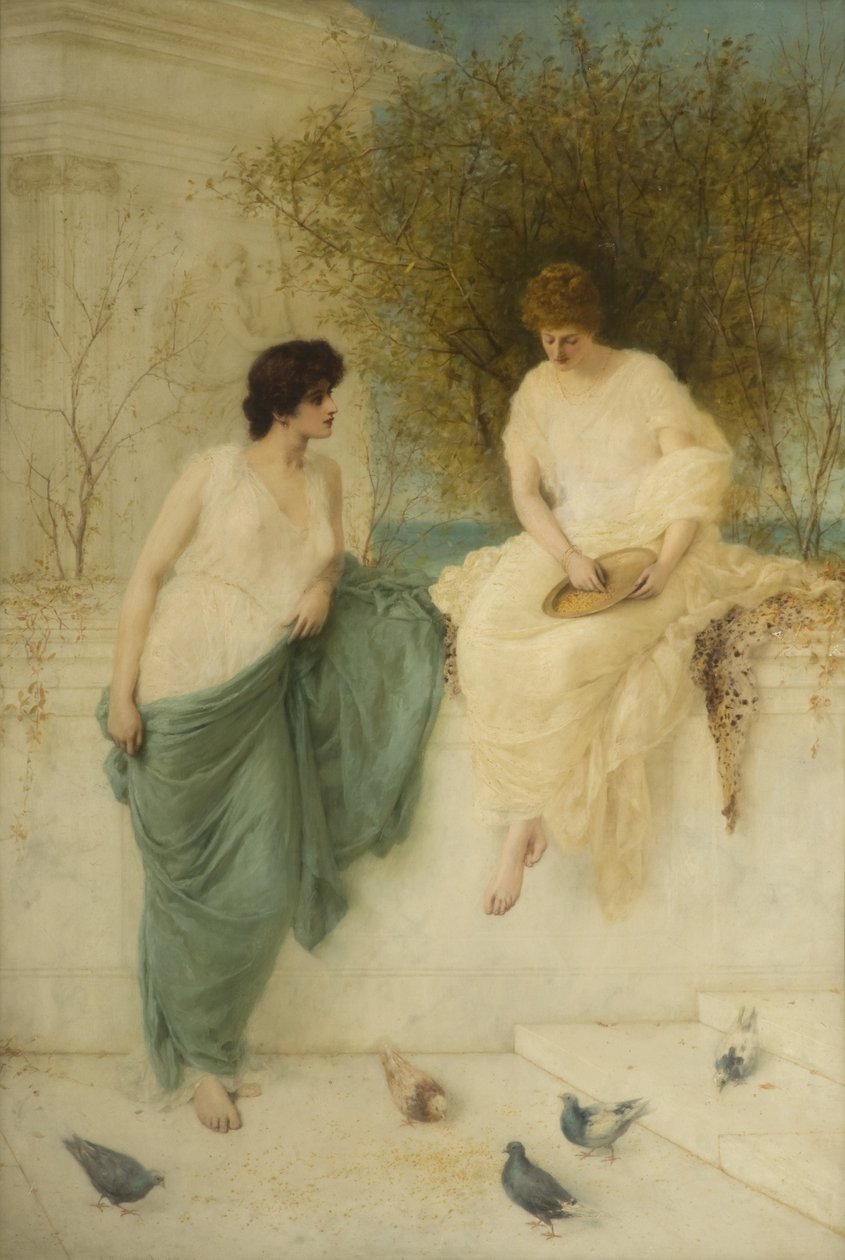 Krmení holubů od Henry Thomas Schafer