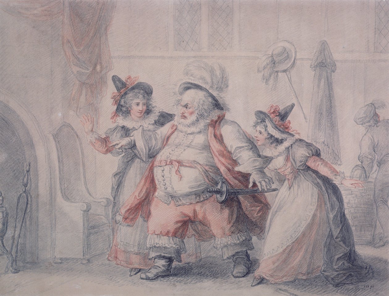 Falstaffův útěk od Henry William Bunbury