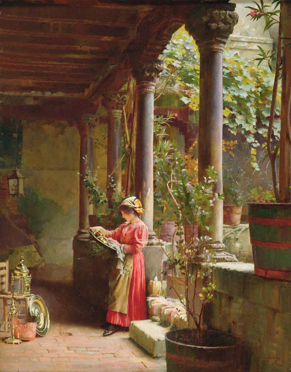 Nádvoří v Benátkách, 1896 od Henry Woods