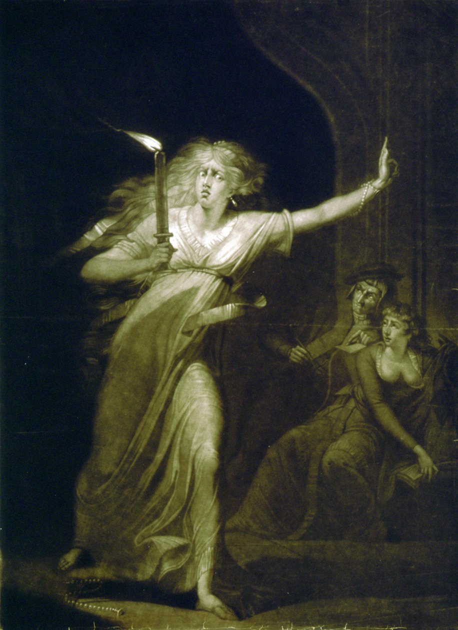 Lady Macbeth, dějství, 5. scéna Jedna, proč je tedy čas to neudělat. maloval podle H. Fuseliho od Henry (1741 1825) (after) Fuseli