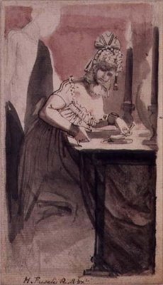 Kurtizána u svého toaletního stolku od Johann Heinrich Füssli