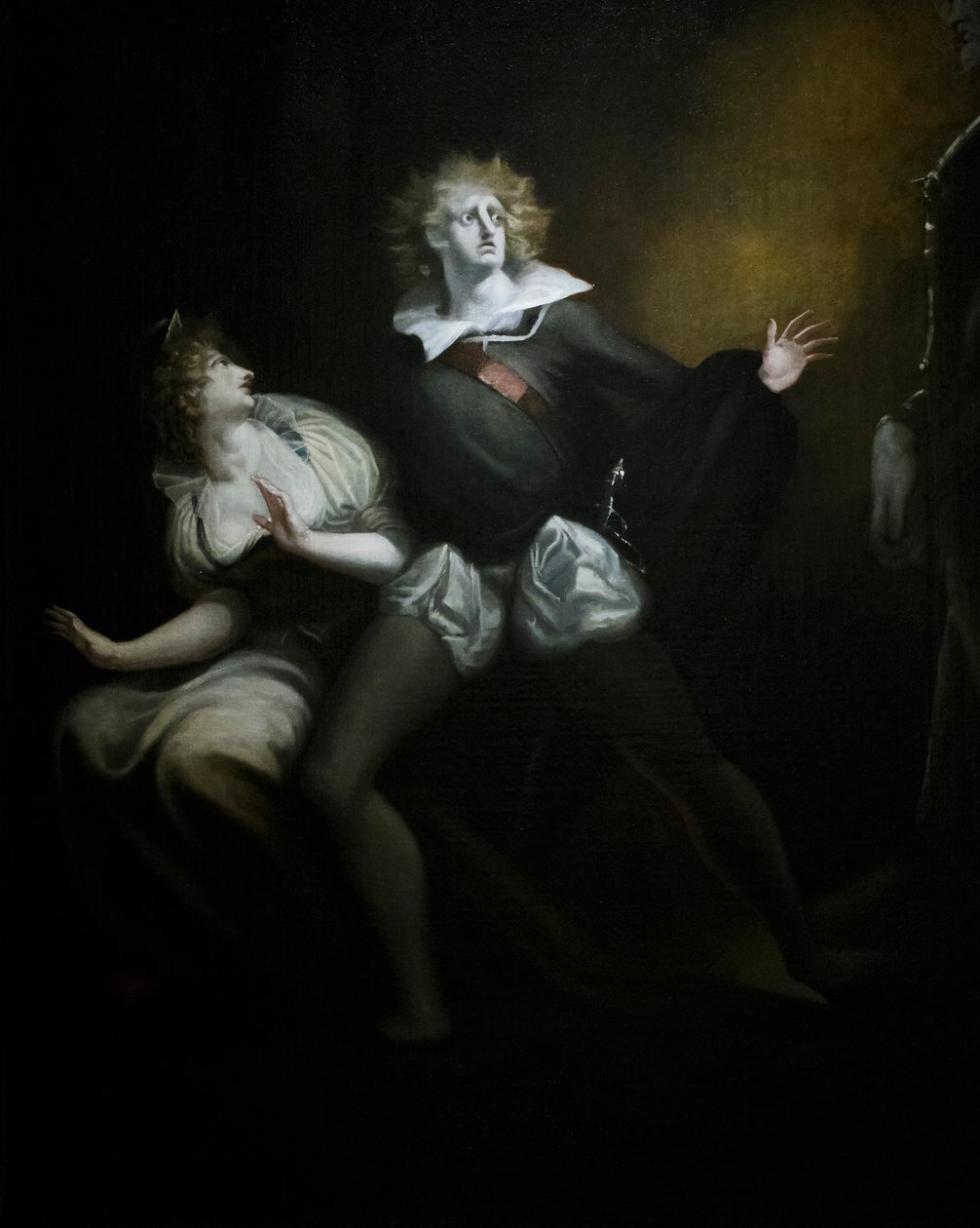 Gertruda, Hamlet a duch Hamletova otce, detail od Henry (1741 1825) Fuseli