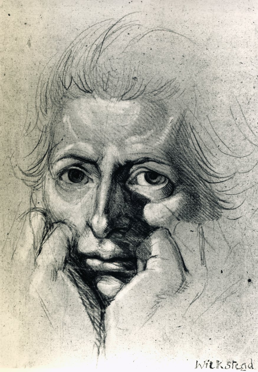 Studie k autoportrétu, Henry Fuseli (1741-1825), kresba. Švýcarsko od Johann Heinrich Füssli
