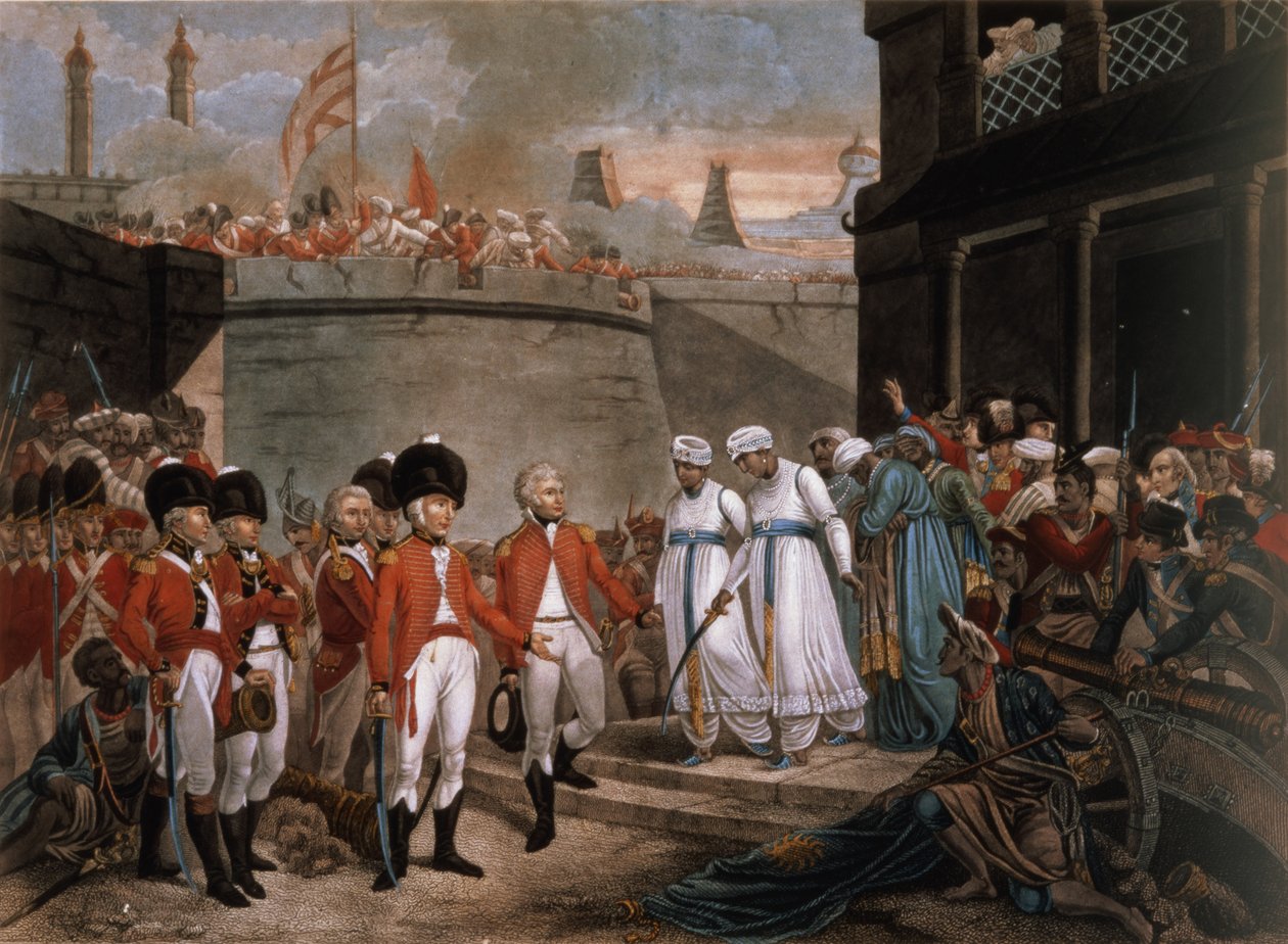 The Surrender of Two Sons of Tippoo Sahib (1749-99) as hostages in reparation for the war against Britain   1351092   cs       czech Successfully Translated  Original: Uitgang van ziekenhuis Cochin (Faubourg Saint-Jacques, Parijs) Translat: Uitgang van zie od Henry (after) Singleton