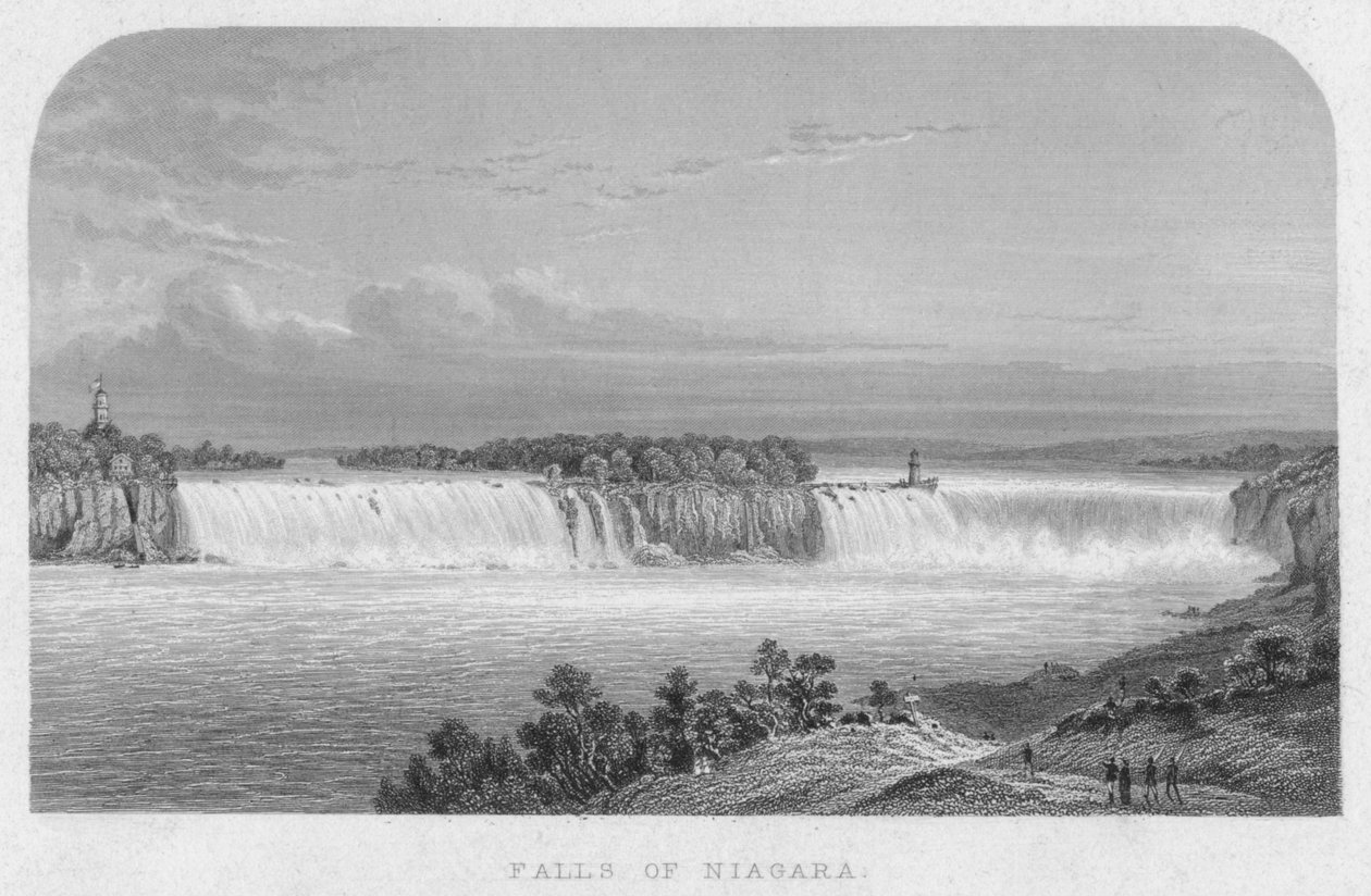 Niagarské vodopády, polovina 19. století. od Henry Adlard