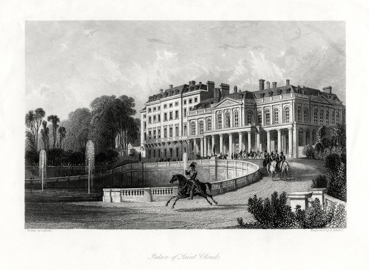 Palác Saint-Cloud, Paříž, Francie, 1875 od Henry Adlard