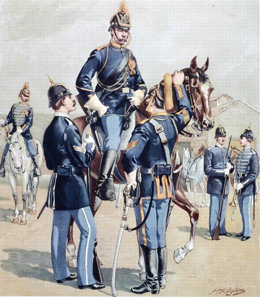 Americké jezdectvo a pěchota, v plné zbroji od Henry Alexander (after) Ogden