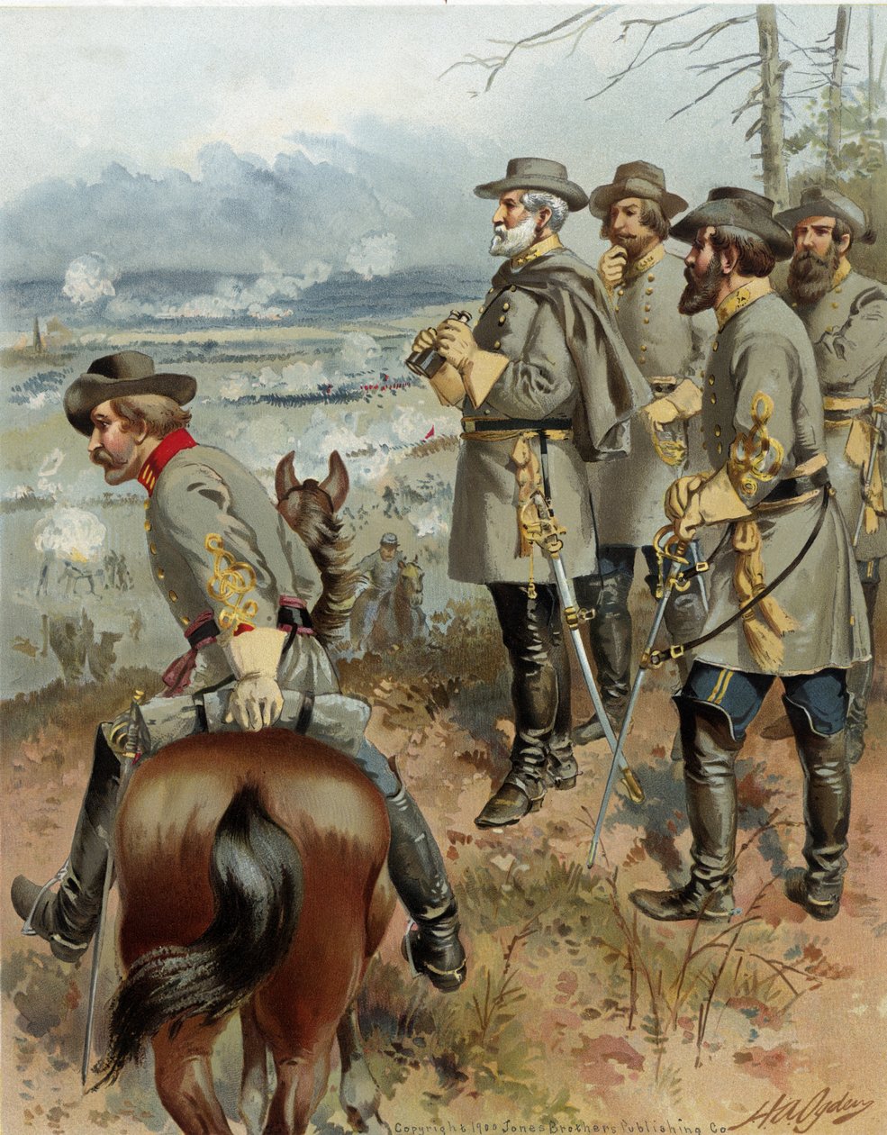 Gen. Robert. E. Lee ve Fredericksburgu, 13. prosince 1862, pub. 1900 od Henry Alexander Ogden