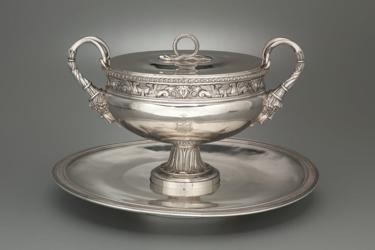 Krytý Tureen s podnosem, 1798-1809 od Henry Auguste