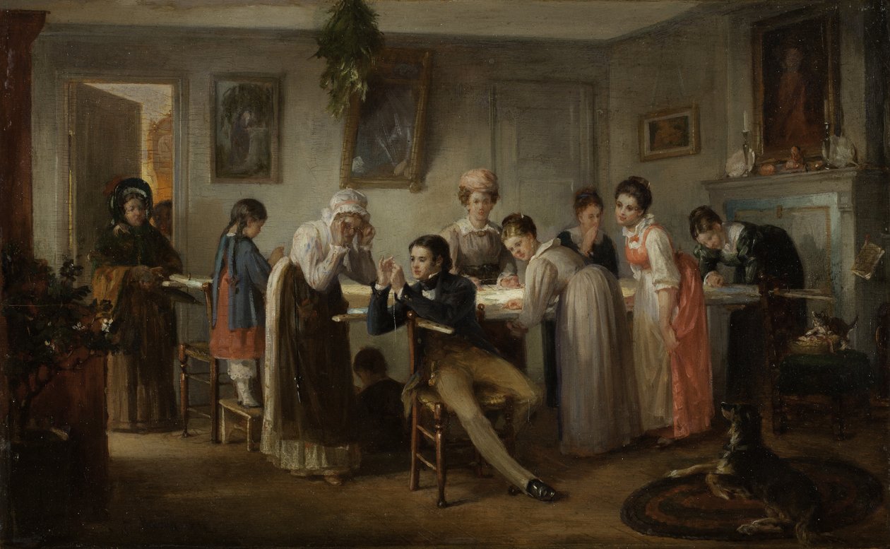Quilting Party, 1872 od Henry Bacon