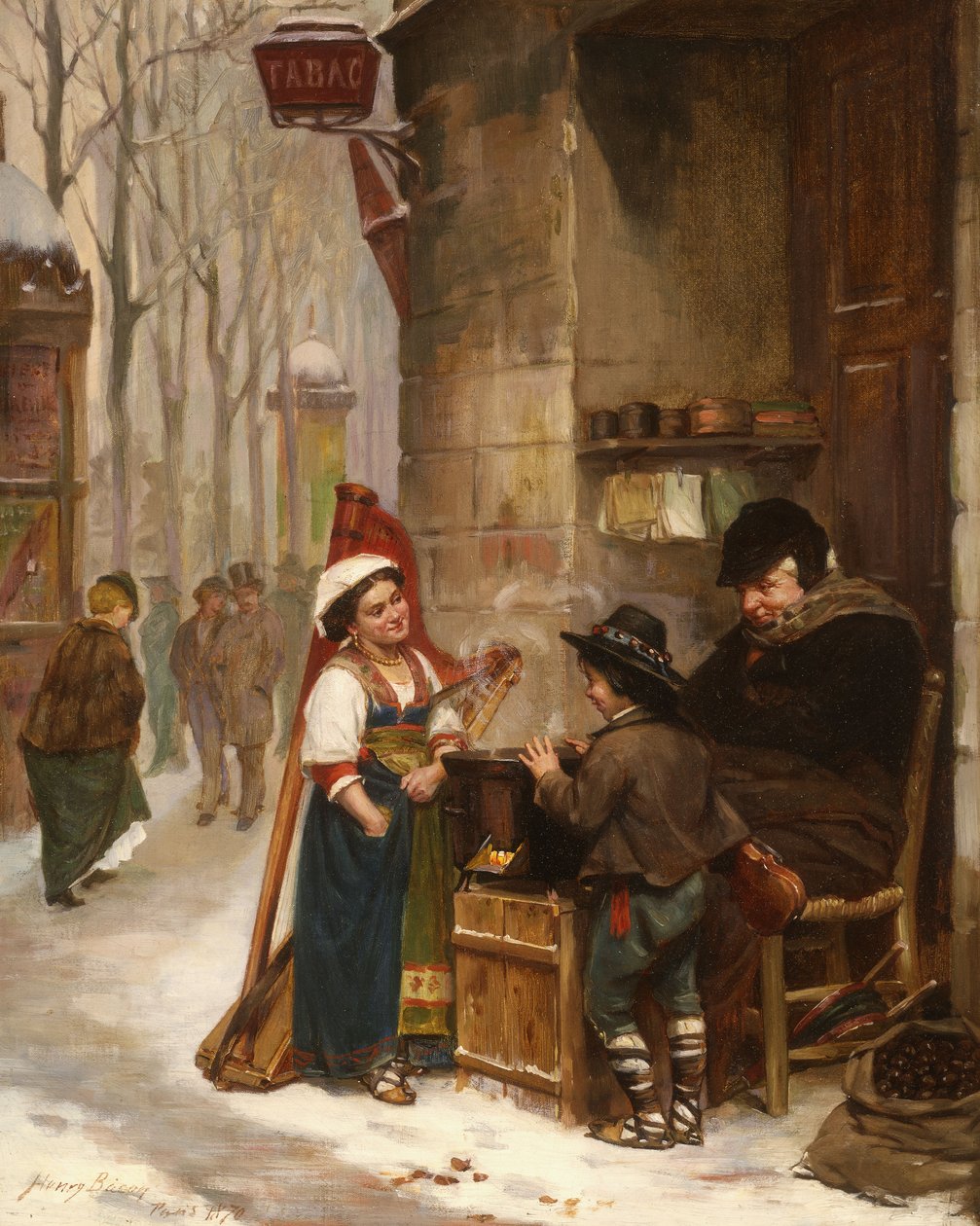 The Chestnut Vendor, 1870 od Henry Bacon
