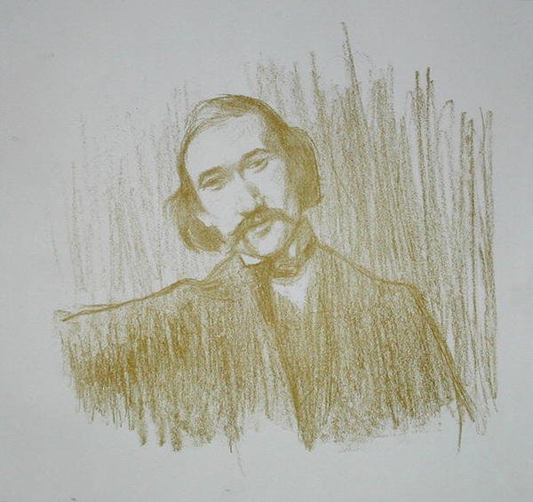 Andre Gide (1861-1942) 1901 (litho) od Henry Bataille