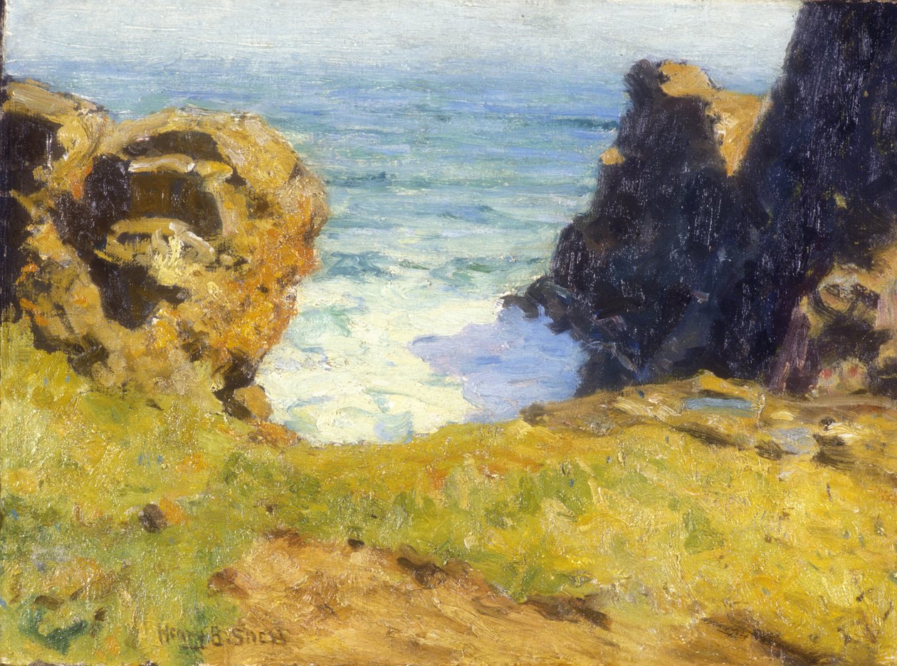 Poblíž St. Ives, Cornwall, cca 1914 (olej na plátně) od Henry Bayley Snell